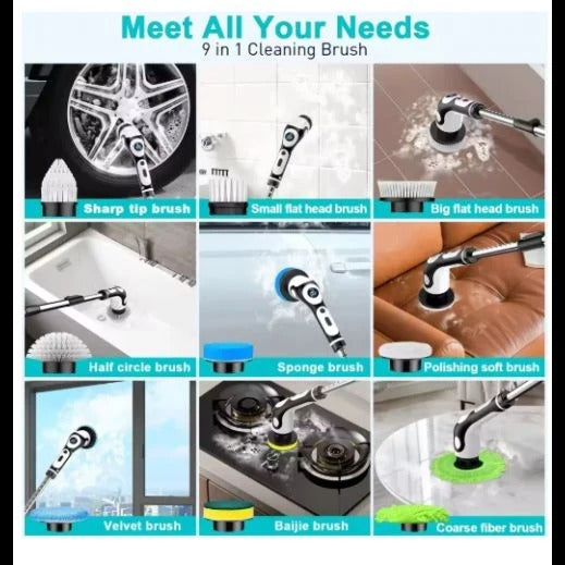 9-in-1 Multi-Function Electric Cleaning Brush